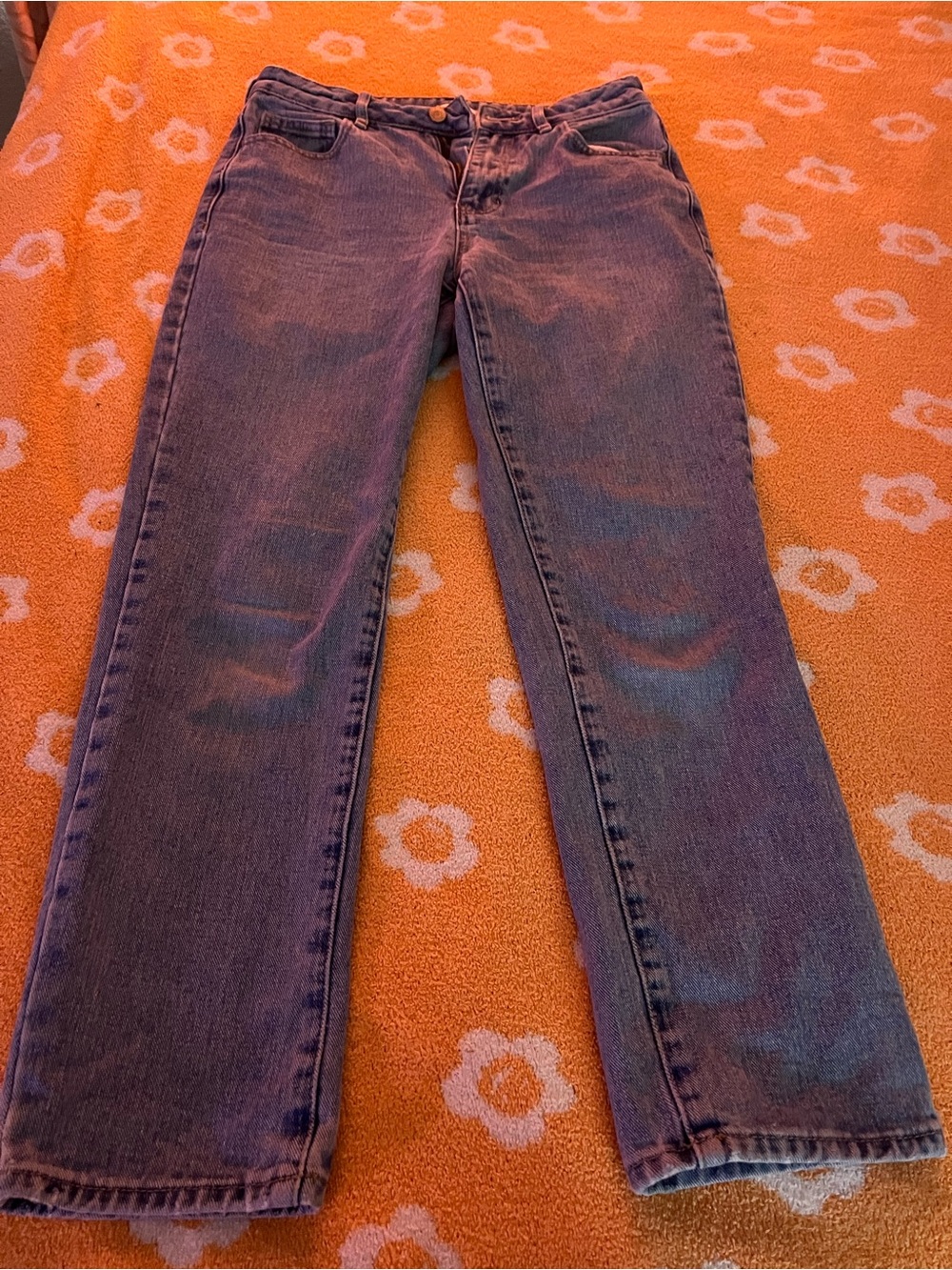 PacSun Women's Straight Leg Jeans in Blue Denim